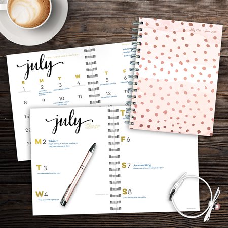 Walmart – 2019 Rose Gold Dots July 2018 – June 2019 Academic Year 8″x6.5″ Medium Weekly Monthly Planner Only $11.12 (Reg $14.99) + Free Store Pickup