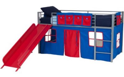 Walmart – Boys Twin Metal Loft Bed with Slide, Grey and Red Only $215.00 (Reg $229.88) + Free Shipping