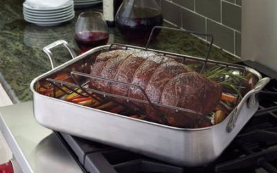 Walmart – Calphalon Signature 16″ Stainless Steel Roasting Pan & Rack Only $95.00 (Reg $149.99) + Free 2-Day Shipping