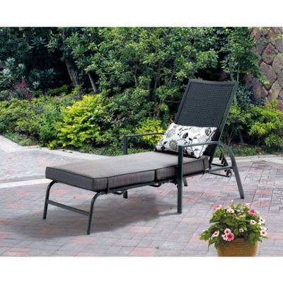 Walmart – Mainstays Alexandra Square Chaise Lounge, Gray with Leaf Design Only $79.00 (Reg $128.00) + Free 2-Day Shipping