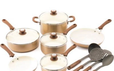 Walmart – Trisha Yearwood Precious Metals Aluminum Non-Stick Ceramic 14-Piece Cookware Set Only $75.00 (Reg $110.75) + Free 2-Day Shipping