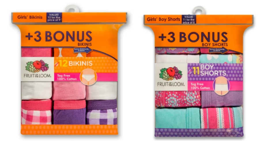 Target – Three 12-Packs Of Fruit of the Loom Girls Underwear Only $12.91 After Gift Card (Only 36¢ Per Pair)