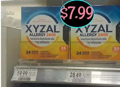 Publix – Xyzal 24 hour Allergy Relief 35 ct Only $7.99 (Reg $19.99) Print Your Coupons NOW!