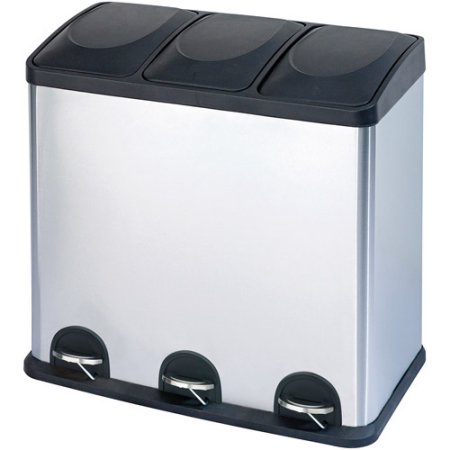 Walmart – Step N’ Sort 16-Gallon 3-Compartment Stainless Steel Trash and Recycling Bin $93.60 (Reg $104.00 ) + Free Shipping