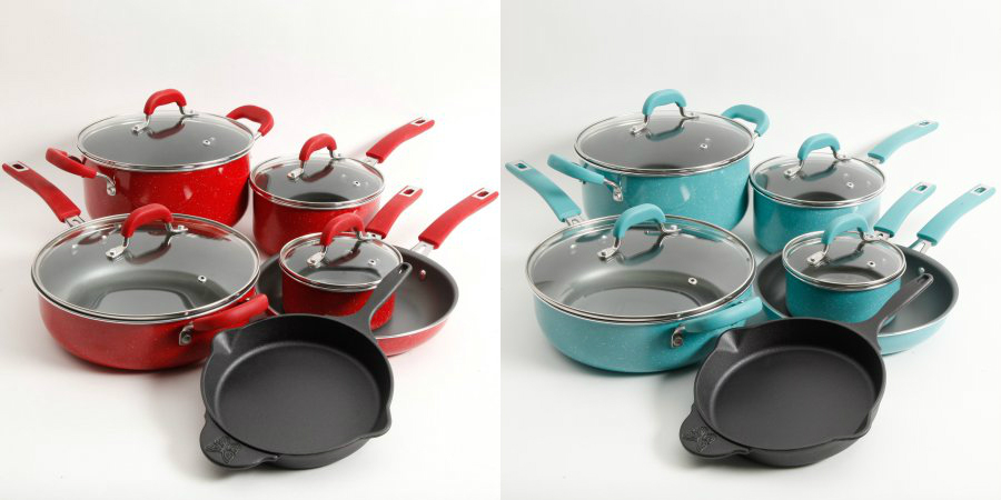 Walmart – The Pioneer Woman Vintage Speckle 10-Piece Non-Stick Pre-Seasoned Cookware Set 4 Colors Only $89.99 (Reg $99.00) + Free Shipping