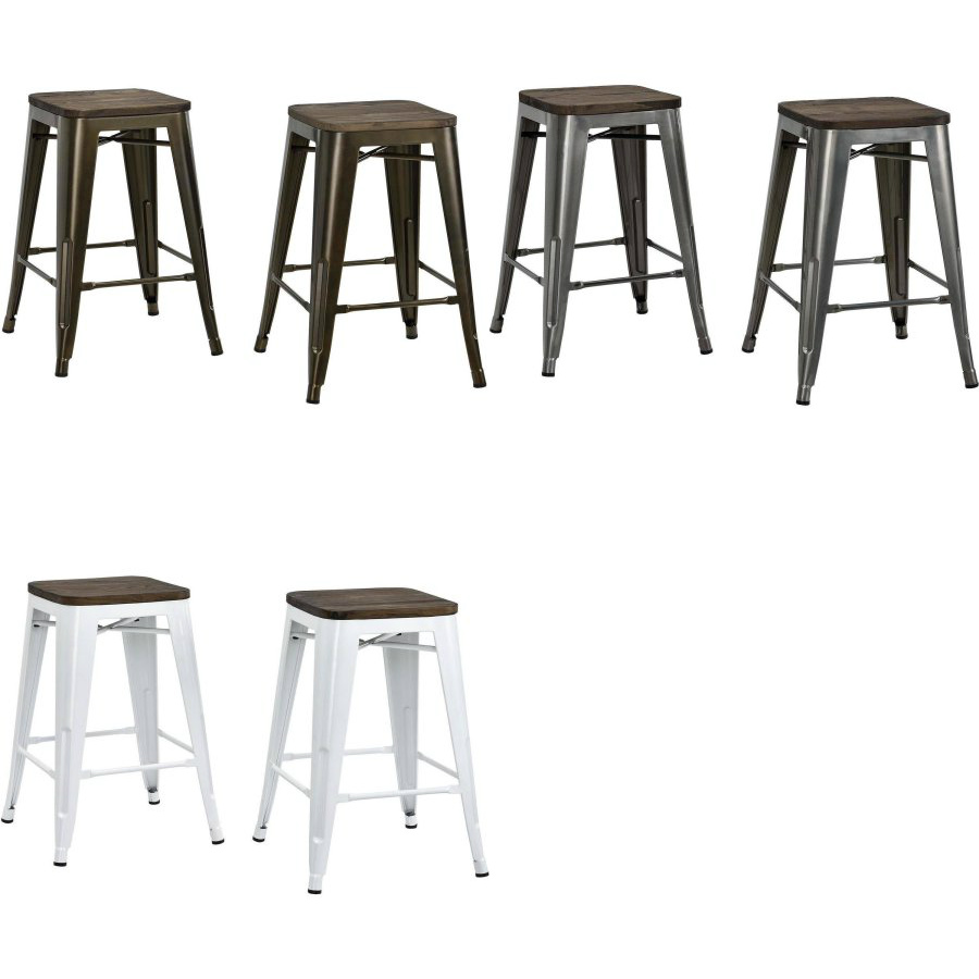 Walmart – DHP Fusion 24″ Metal Backless Counter Stool with Wood Seat, Set of 2, Multiple Colors Only $69.00 (Reg $109.00) + Free Shipping