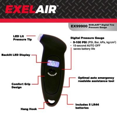 Walmart – EXELAIR by Milton Digital Tire Gauge Only $6.14 (Reg $14.00) + Free Store Pickup