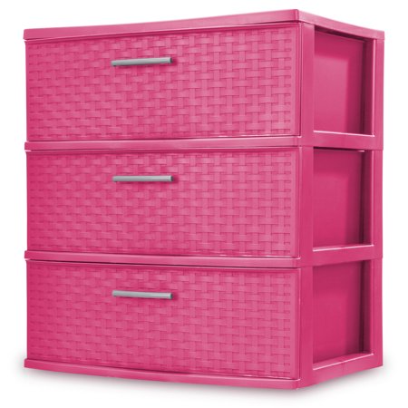 Walmart – Sterilite 3 Drawer Wide Weave Tower, Fuschia Burst Only $19.97 (Reg $22.44) + Free Store Pickup