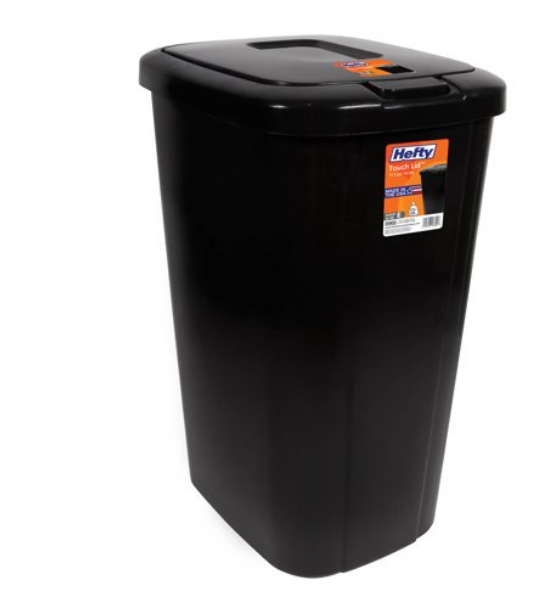 Walmart.com – Hefty Touch-Lid 13.3-Gallon Trash Can (Black) for Just $8.50, Reg $14.47 + Free Store Pickup!