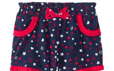 Walmart – Americana Baby Girl Bow Knit Shorts Only $2.50 (Reg $4.88) + Free Store Pickup