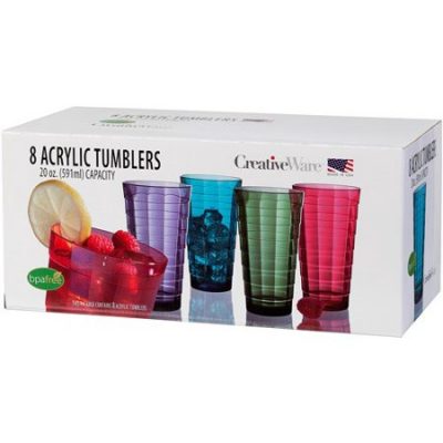 Walmart – 20-Ounce Mosaic Tumbler Set, Set of 8 Only $12.86 (Reg $20.57) + Free Store Pickup