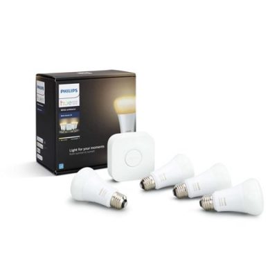 Walmart – Philips Hue White Ambiance Smart A19 Starter Kit, 60W Equivalent, Hub Included, 4 Bulbs Only $119.99 (Reg $149.99) + Free 2-Day Shipping