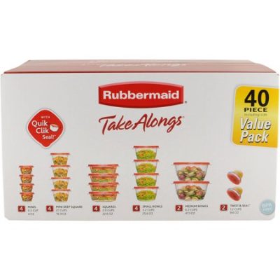 Walmart – Rubbermaid TakeAlongs Food Storage Containers with Lids, 40-Piece Set Only $8.98 (Reg $10.00) + Free Store Pickup