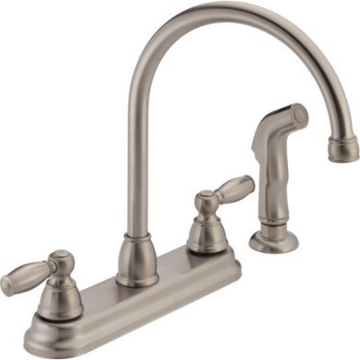 Walmart – Peerless 2-Handle Kitchen Faucet with Side spray, Stainless Steel Only $66.97 (Reg $118.83) + Free 2-Day Shipping