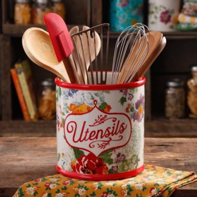 Walmart – The Pioneer Woman Country Garden Utensil Crock Only $8.88 (Reg $11.62) + Free Store Pickup