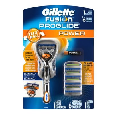 Walmart – Gillette Fusion ProGlide Power Men’s Razor with FlexBall Handle Technology, 6 Razors Blades, 1 Kit Only $17.94 (Reg $32.99) + Free Store Pickup