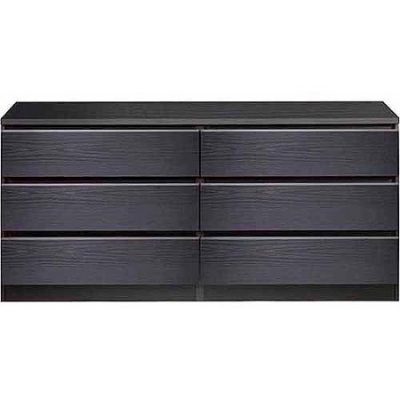 Walmart – Laguna Double 6-Drawer Dresser, Black Wood Grain Only $118.88 (Reg $129.00) + Free Shipping