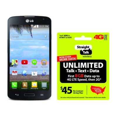 Walmart – Refurbished Straight Talk LG Access 4G LTE Android Prepaid Smartphone with BONUS $45/30-Day Plan Only $44.55 (Reg $86.23) + Free 2-Day Shipping