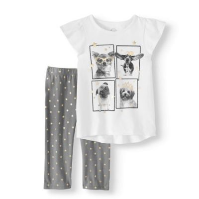 Walmart – Wonder Nation Little Girls’ 4-8 Ruffled Animal T-shirt and Capri Legging 2-Piece Outfit Set Only $4.00 (Reg $8.74) + Free Store Pickup