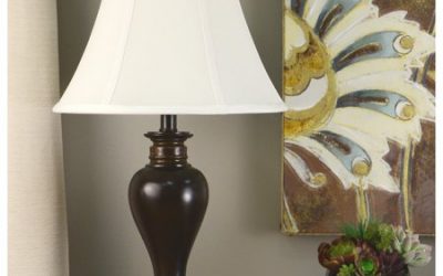 Walmart – Decor Therapy Walnut Ridge Bronze Resin Table Lamp with Barclay Gold Highlights and Soft Cream Silken Shade Only $27.99 (Reg $32.00) + Free Store Pickup + Discount