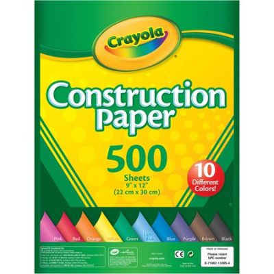 Walmart – Crayola Construction Paper, 500-Count in 10 Colors Only $8.46 (Reg $13.50) + Free Store Pickup