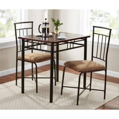 Walmart – Mainstays 3-Piece Dining Set, Wood And Metal Only $79.00 (Reg $89.00) + Free Store Pickup