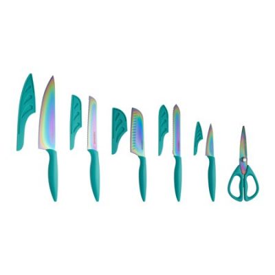 Walmart – Farberware Colourworks 11-Piece Rainbow Titanium Teal Knife Set Only $22.99 (Reg $39.99) + Free Store Pickup