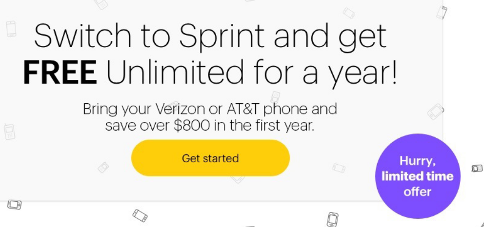 Sprint – Bring Your Own Data – FREE 1-Year Unlimited Talk, Text & Data