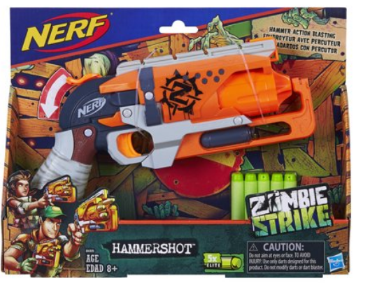 NERF Zombie Strike Hammershot Blaster Only $6.97, Reg $15.99 + Free Shipping!