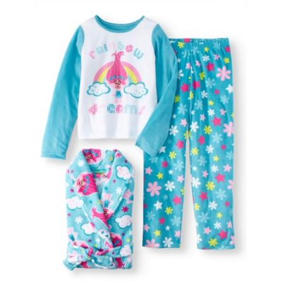 Walmart – Trolls Girls 3 Piece Pajama Robe Set Only $17.00 (Reg $24.57) + Free Store Pickup