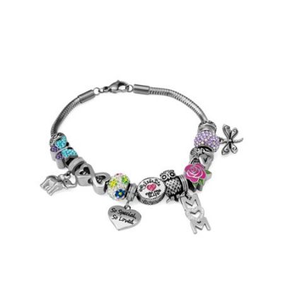 Walmart – Connections from Hallmark Crystal Stainless Steel “Mom” Charm Bracelet Set Only $39.00 (Reg $72.99) + Free 2-Day Shipping