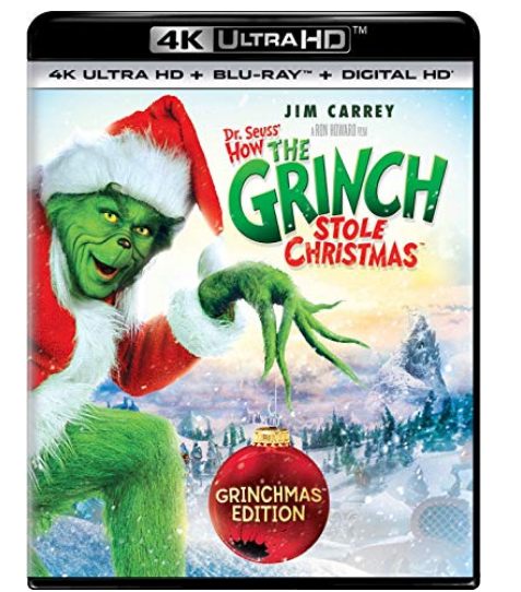 Amazon – Dr. Seuss’ How the Grinch Stole Christmas (4K UHD + Blu-ray + Digital) $10, Reg $19.99 + Free Shipping!