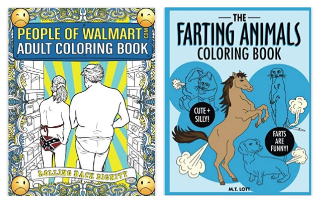 Amazon – GAG Gifts – The Farting Animals Or People of Walmart Adult Coloring Books As Low As $4.60 + Free Shipping!