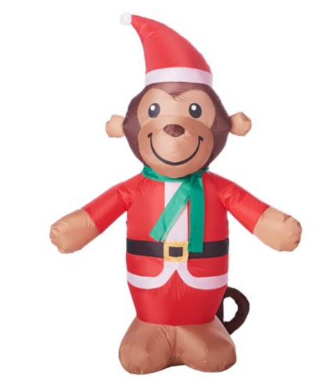 Walmart.com – Holiday Time Inflatable Monkey, 4′ Only $7.99, Reg $14.97 + Free Store Pickup!