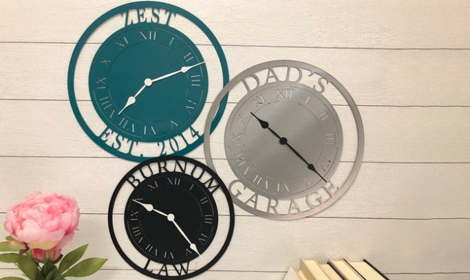 Groupon – One 11.5″ Personalized Laser Cut Steel Clock Only $18.74 (50% Off), Reg $49.95