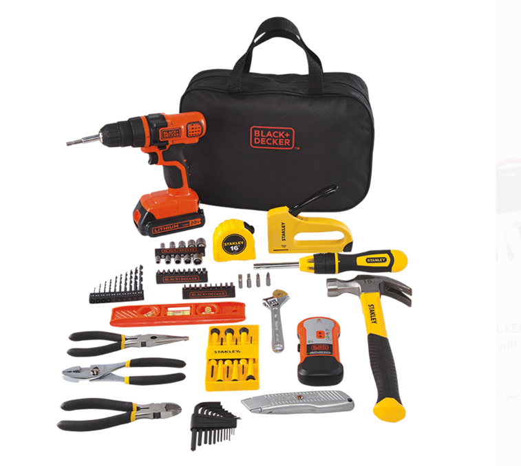 Walmart.com – Stanley Black+Decker 20-Volt MAX 85-Piece Drill Kit Only $45.00, Reg $99.99 + Free Shipping!