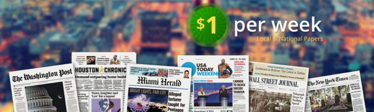 Get Your Local and National Newspapers Delivered at a HUGE Discount – $1 Sunday Papers!