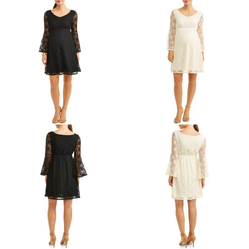 Walmart – Liz Lange Maternity Flare Sleeve Lace Dress Only $8.50 (Reg $23.99) + Free Store Pickup!