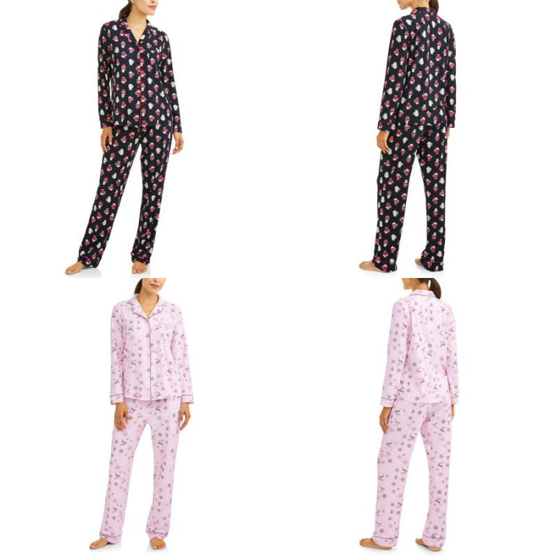 Walmart – JV Apparel Women’s and Women’s Plus Printed Lush Notch Collar 2-Piece Sleep Set Only $14.99 (Reg $18.96) + Free Store Pickup