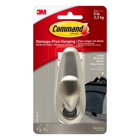 Walmart – Command Adhesive Mount Metal Hook, Large, Brushed Nickel Finish Only $6.83 (Reg $24.73) + Free Store Pickup