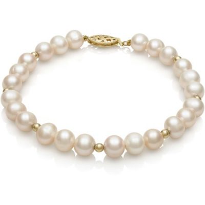 Walmart – 4k Yellow Gold White Cultured Freshwater Pearl and Bead Bracelet Only $39.99 (Reg $45.99) + Free 2-Day Shipping