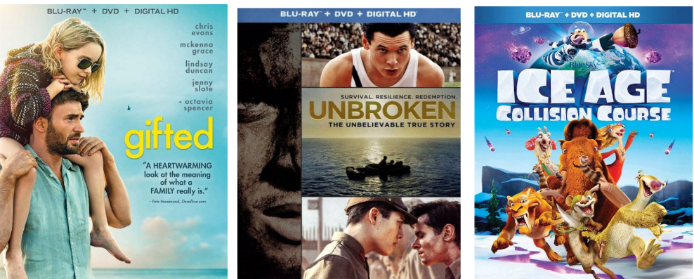 Bestbuy.com – Blu-ray Movies Only $4 w/Free Store Pickup! Gifted, Unbroken, Ice Age And More!