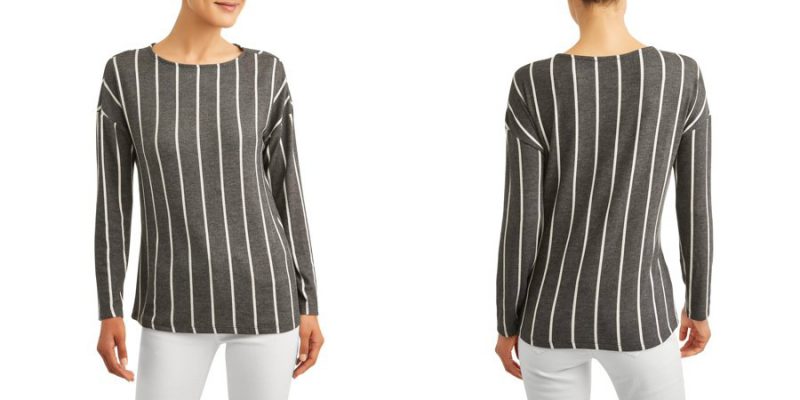 Walmart – Como Blu  Women’s Vertical Stripe Soft Boatneck Top Only $5.00 (Reg $14.00) + Free Store Pickup