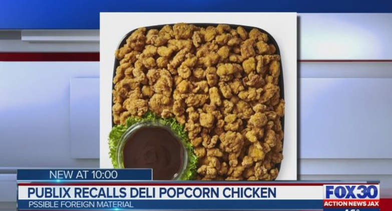 Publix Recalls Publix Deli Popcorn Chicken