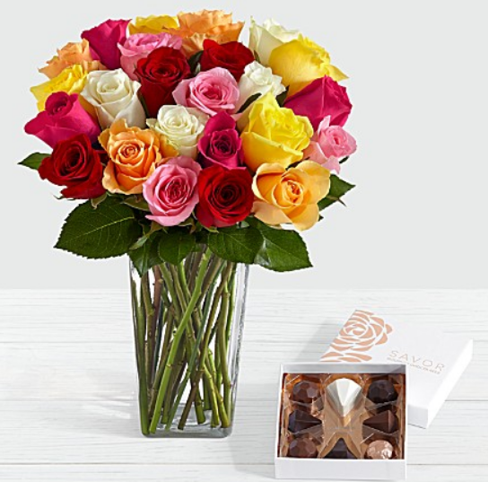 TWO Dozen ProFlowers Roses, Chocolates AND Vase Only $23.97 Delivered! Great Valentine’s Day Gift!