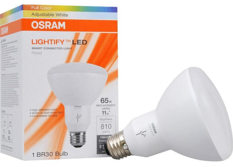 NewEgg.com – Sylvania Osram Lightify Smart Home 65W BR30 White/Color LED Light Bulb (2 Bulbs) Only $28.69, Reg $129.99 + Free Shipping!