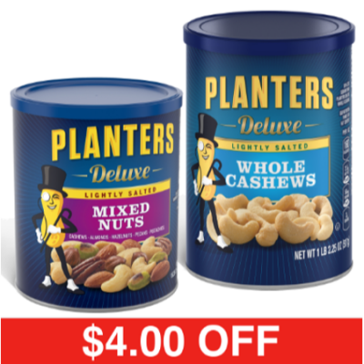 Walmart – Planters Lightly Salted Deluxe Whole Cashews + Mixed Nuts Only $13.58 (Reg $17.58) + Free 2-Day Shipping