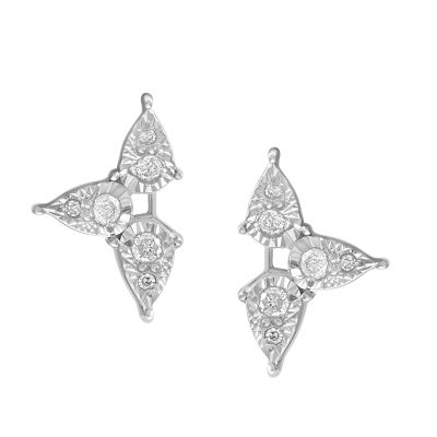 Walmart – Sterling Silver 1/6 CTTW Diamond Trifoglio Earring Only $99.77 (Reg $139.99) + Free 2-Day Shipping