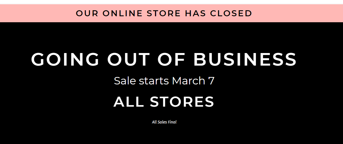 Charlotte Russe Closing All Remaining Stores, ‘Going Out Of Business’ Sales Begin