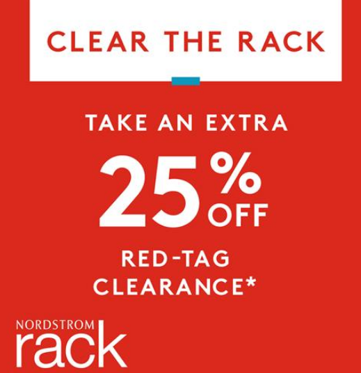 Nordstrom Rack – Clear The Rack Event Sale = Extra 25% Off Clearance Items